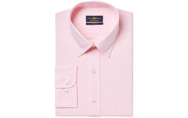  Estate Classic-Fit Wrinkle Resistant Dress Shirt (Pink, 17X32/33)