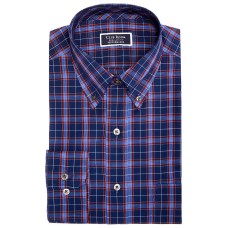 Club Room Mens Classic Regular Fit Dress Shirt (Navy, 3435)