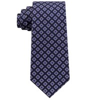 Club Room Men’s Diamond Dot Neat Silk Tie (Navy)