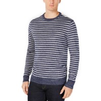 Club Room Men’s Low Tide Striped Sweater (Navy Stone Heather, XXL)