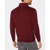  Men’s Quarter-Zip Argyle Sweater (Red, S)