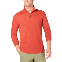 Club Room Men’s Quarter-Zip Pullover Sweater (Orange, XXL)