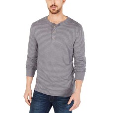 Club Room Men’s Solid Shark Striped Knit Henley Shirts