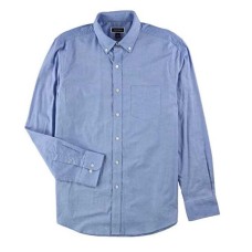 Club Room Men’s Solid Stretch Oxford Cotton Shirt (Palace Blue  L)