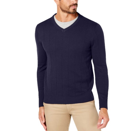  Men’s Textured V-Neck Sweaters
