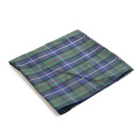 Club Room Tartan Basic Plaid Men’s Pocket Square Silk (Green, One Size)