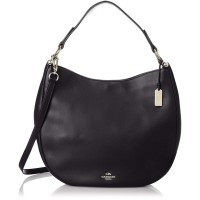 Coach 36026 Leather Nomad Glovetanned Hobo Shoulder Bag (Light Gold / Navy)