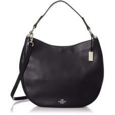Coach 36026 Leather Nomad Glovetanned Hobo Shoulder Bag (Light Gold / Navy)
