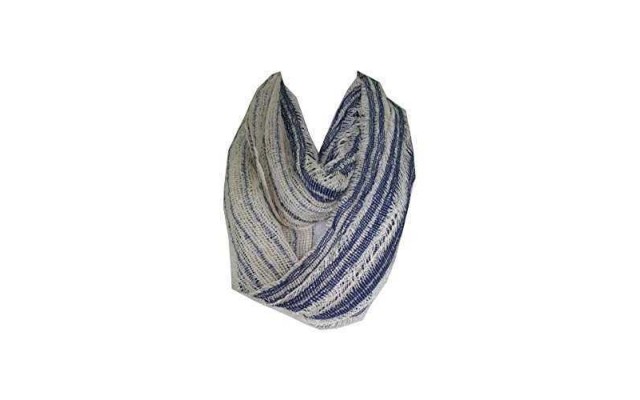 Collection XIIX Striped Infiniti Loop Scarf, Sparkling Spring Blue, One Size