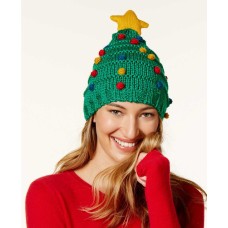 Collection Xiix Tree Star Pom-pom Beanie (Green, One Size)