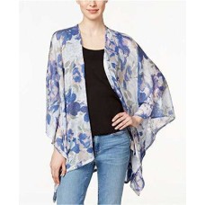 Collection XIIX Watercolor Floral Batwing Poncho