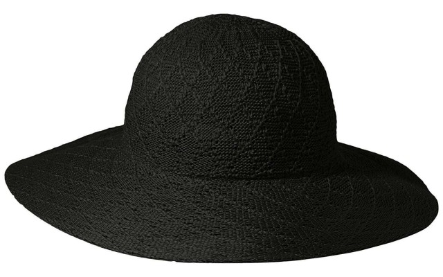 Collection XIIX Women’s Color Expansion Floppy Hat, Black, One Size
