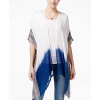 Collection Xiix Women’s Dip Dye Border Woven Kimono Wrap Serene Sky Blue