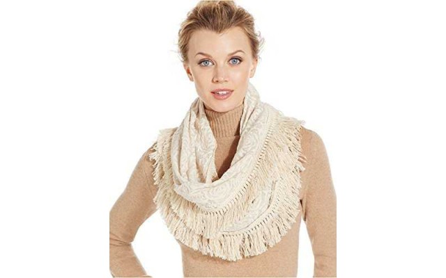 Collection XIIX Women’s Lacey Rose Infinity Loop Scarf Beige