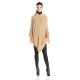 Collection XIIX Women’s Ladder Stitch Hooded Poncho, Sepia Sand, One Size