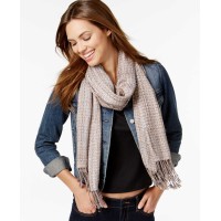 Collection XIIX Women's Multi Woven Box Weave Wrap Scarves, Silver