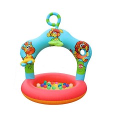 Colorful Inflatable Plastic 3 Ring Swimming Pool for Birthday Parties of KidsBoys & GirlsBlow Up Kiddie Water & Ball Pools for Indoor & Outdoor PoolSwimming and Play Parties for Kids in Various Sizes