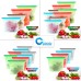  Food-Grade Silicone Reusable Food Storage Bag, Lunch Bag & Snack Bag with Zip-Lock – Stand Up Food Preservation Bag with Heat and Cold Resistance