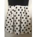  Juniors’ Cutout Polka-Dot Fit & Flare Dress (Black/White, 11)
