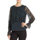  Lace Overlay Top (Green, S)