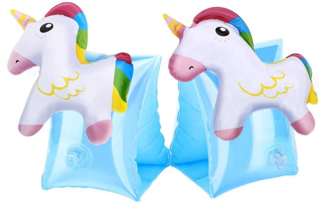 Cute Baby Swimming Arm Bands with Animal Shapes, Inflatable Arm Floats, Swimming Floaties for Kids, Children, Toddlers, Boys & Girls of Any Age for Pools, Swim Schools, Beaches