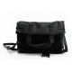  Womens Minx Faux Leather Colorblock Tote Handbag Black Large