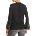  Women’s Lace-Trim Blouse Top