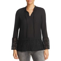 Design History Women’s Lace-Trim Blouse Top