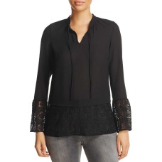 Design History Women’s Lace-Trim Blouse Top