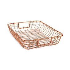 Design Ideas Cabo Letter Basket (Copper, Basket)