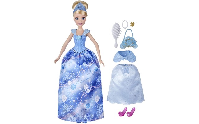  Style Surprise Cinderella Fashion Doll with 10 Fashions and Accessories, Hidden Surprises Toy for Girls 3 Years Old and Up
