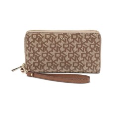 DKNY Bryant Logo Wristlet Wallet (Beige)