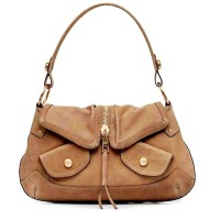 Dkny Effie Zip Driftwood Leather Handbag (Dark Beige)