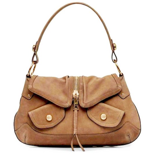  Effie Zip Driftwood Leather Handbag (Dark Beige)
