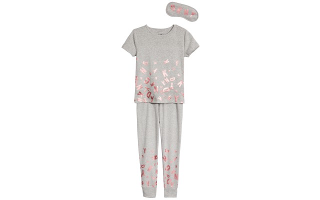  Girls’ Gold Star 2-Piece Pajamas with Sleep Mask