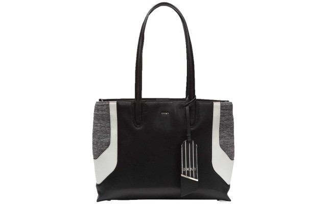  Jade Wide Handbag Tote (Gray/Black)