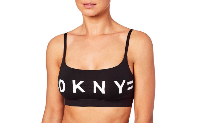  Logo Scoop Wirefree Bralette (Black, S)