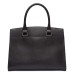  Medium Leather Satchel (Black)