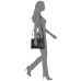  Medium Leather Satchel (Black)