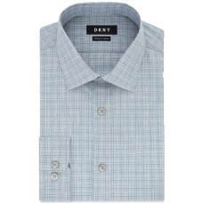 DKNY Men’s Classic/Regular Fit Stretch Check Dress Shirts