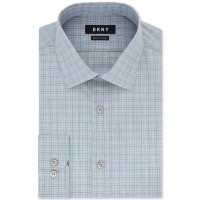 DKNY Men’s Classic/Regular Fit Stretch Check Dress Shirts
