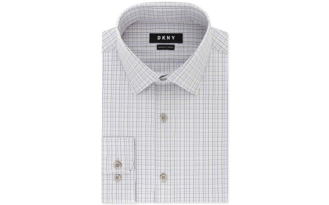  Men’s Classic/Regular Fit Stretch Check Dress Shirts