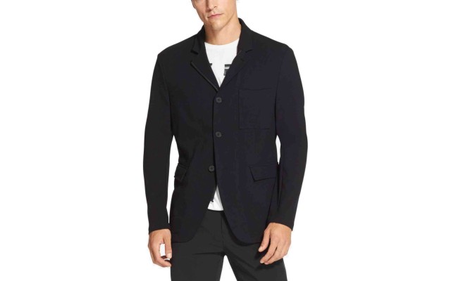  Men’s Convertible Coat (Navy, Large)