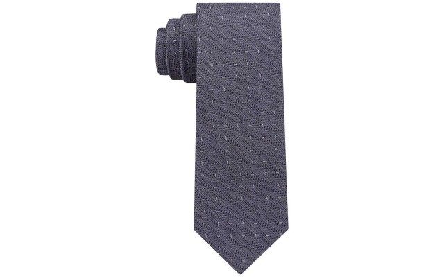  Men’s Mini Denim Geo Textured Dash Slim Tie