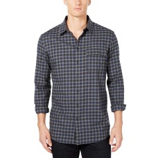 DKNY Men’s Plaid Shirt (Blue, XL)