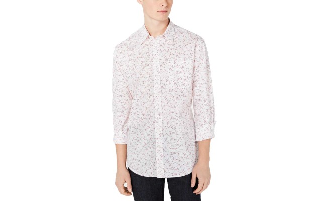  Men’s Regular-Fit Floral Ditsy-Print Shirts