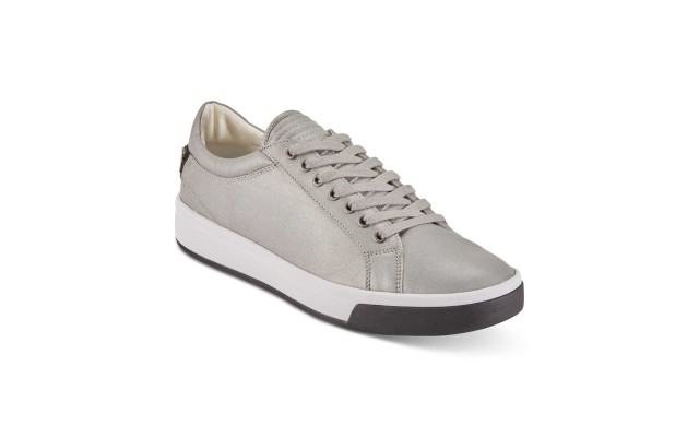  Men’s Samson Lace-Up Sneakers Shoes (Silver, 12)