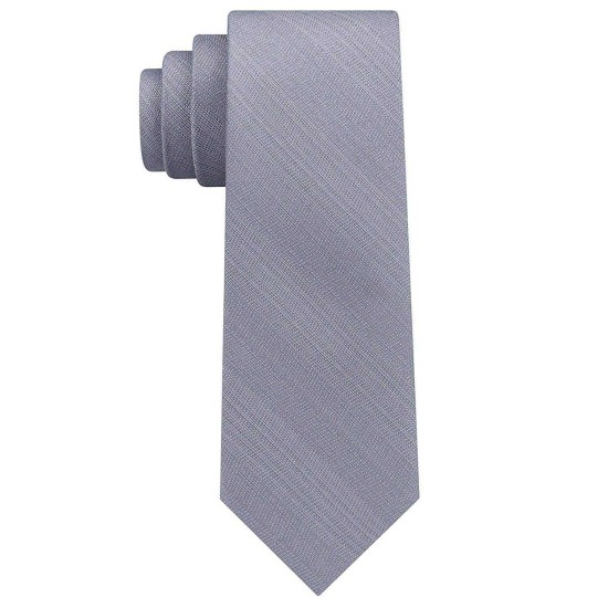  Men’s Sleek Stripe Slim Tie (Light Blue)