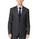 Men’s Slim-Fit Plaid Suit Jacket (Gray/Blue, 36)