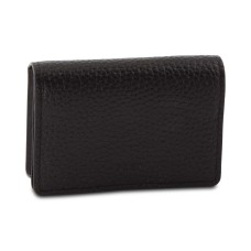 DKNY Pebble Leather Card Holder (Black)